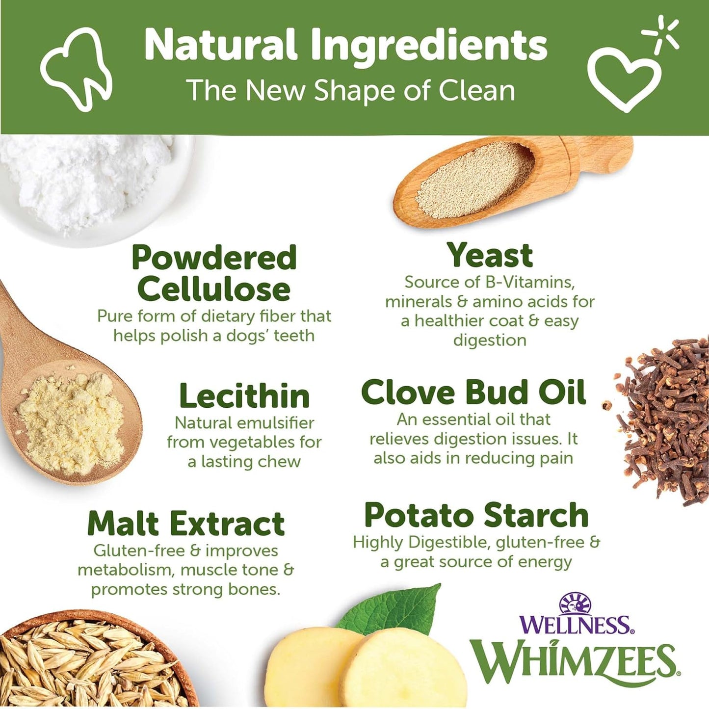 Wellness Veggie Sausage Dental Chews for Dogs - Grain-Free, Breath-Freshening Treats for Small Breeds, 28 Count, Long Lasting Chews
