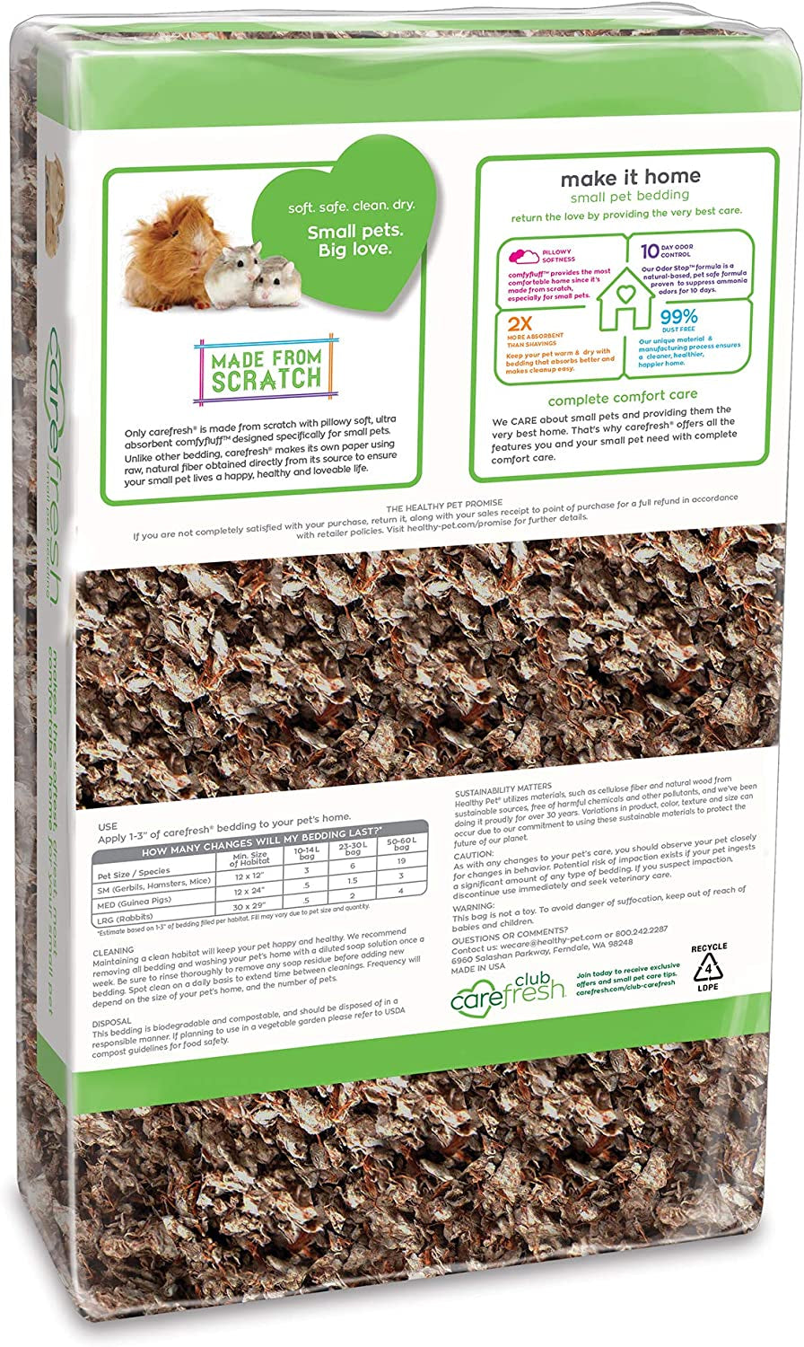 Premium 99% Dust-Free Natural Paper Bedding for Small Pets - 30L with Superior Odor Control