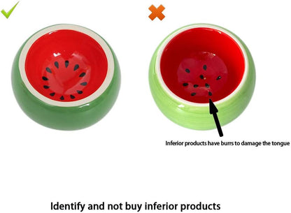 Premium Ceramic Hamster Food Bowl - Non-Tip Design for Small Animals like Guinea Pigs, Gerbils, and Hedgehogs
